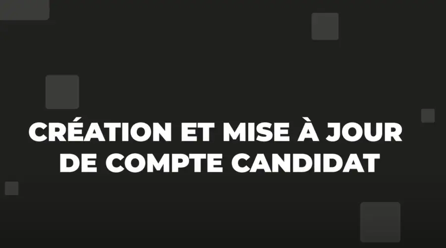 Creation compte candidat